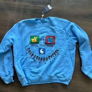 Madhappy Peace on Earth 6th year anniversary fleece crewneck. Size large unisex